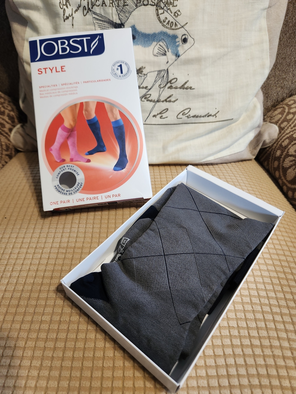 Jobst Men’s Gray Compression Socks Size M